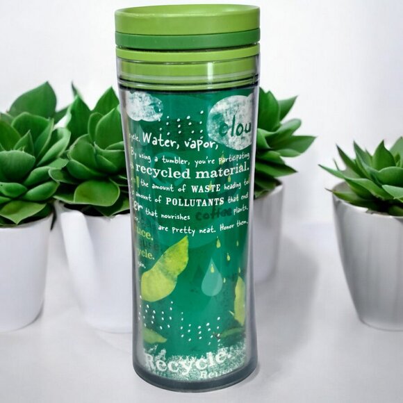 2009 Starbucks Tumbler Travel MUg 29% Recycled 12 fl.oz. - Picture 2 of 8